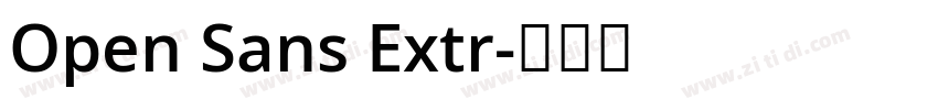 Open Sans Extr字体转换